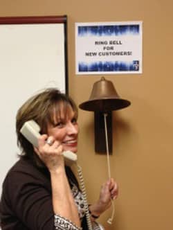 Photo of ringing the bell