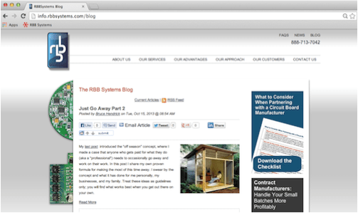 RBB Systems Blog Redesign
